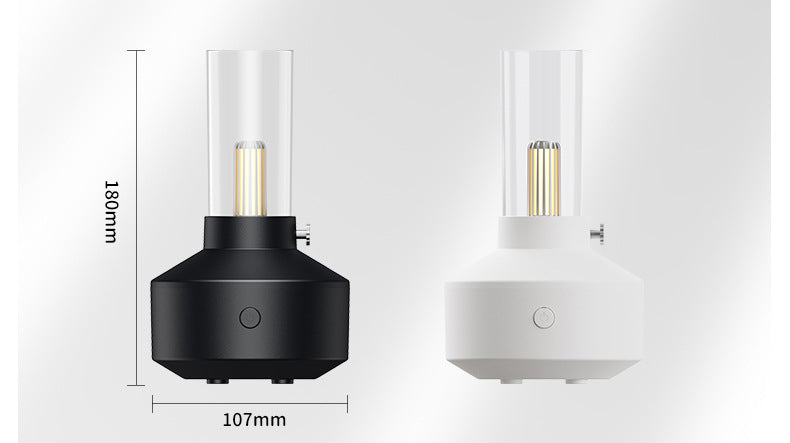 Retro Ultraljuds Luftfuktare 150ml – Aromadiffuser med Nattlampa för Hem & Kontor