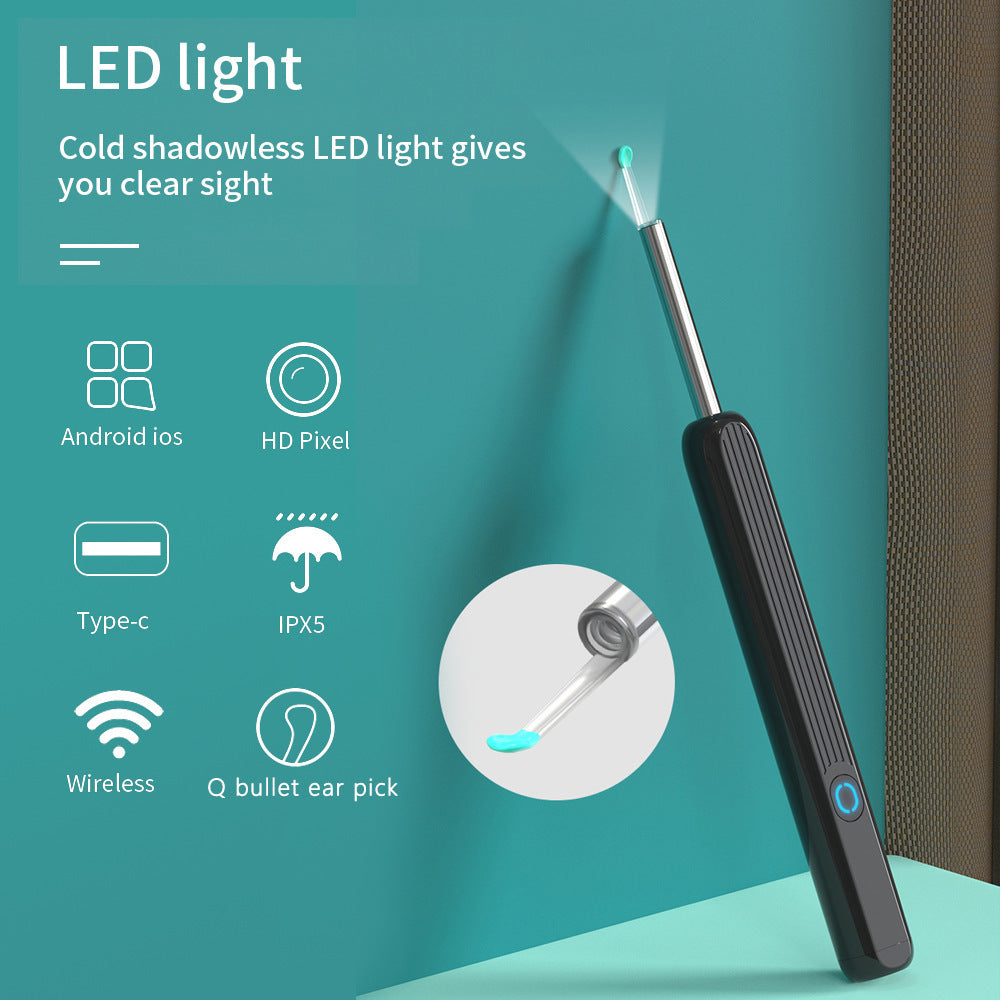 NE3 Smart Ear Cleaner – Trådlöst Otoskop med LED & Mobilanslutning